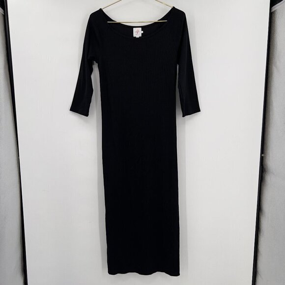 The Nines By HATCH Maternity Black Knit Ribbed 3/4 Sleeve Women's M - Picture 1 of 7